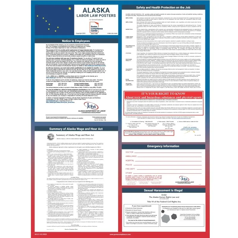 Free Alaska Alaska Emergency Information Labor Law Poster, 60% OFF