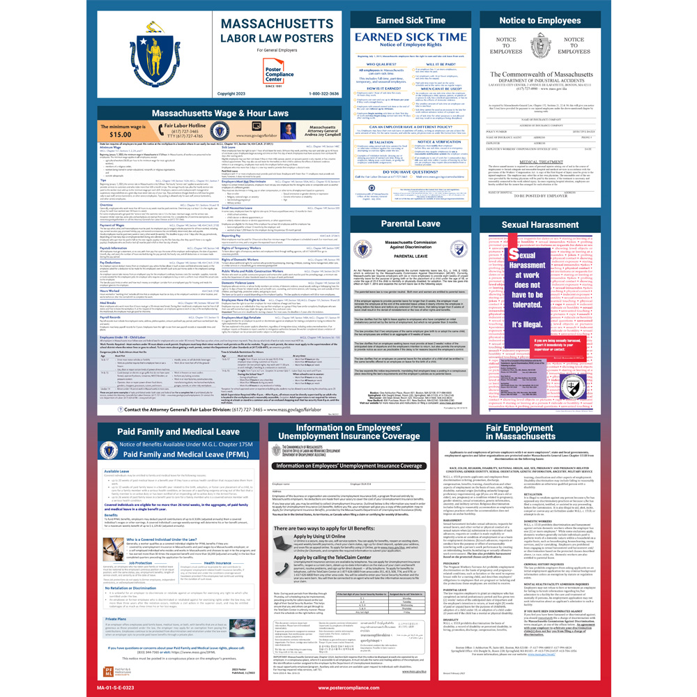 2023 Massachusetts & Federal Labor Law Poster Poster Compliance Center