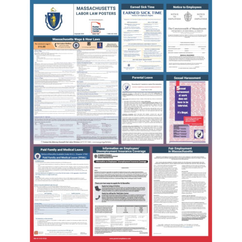 2024 Massachusetts Federal Labor Law Poster   Massachusetts Poster 500x500 